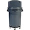 Rubbermaid Commercial BRUTE(R) 32 gal Trash Can Lid, Dome with Push Door Gray, Resin, 1 Openings 22 3/4 in W/Dia FG263788GRAY - alternate 10