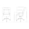Lorell Executive Chair Leather High-Back ChairBlack Back, Fixed Arms, 18-1/2" to 22-1/2" Height, Leather LLR20018 - alternate 3