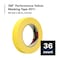 3M Painter's Tape, 24 mm W x 55 m L, 6.3 mil Thick, Yellow, Rubber Adhesive, 36 PK 301+ - alternate 7