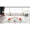 Kfi Kool Beam Seat Beam Seating, Blue Back, 71 in W 22" L 31" H, Polypropylene Seat 2300BEAM3-BP35-SP08 - alternate 2