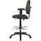 Boss B1691 Drafting Chair, Black Seat, Black Back, 25" W 25" L 49-1/2" H, Adjustable, Fabric Seat B1691-BK - alternate 4