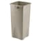 Rubbermaid Commercial Untouchable(R) 23 gal Square Heavy Duty Plastic Can, Beige, None, Plastic, 15 1/2 in FG356988BEIG - alternate 11