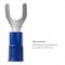 3M Fork Terminal, #10 Stud Size, 14 AWG, 1,000 V, Vinyl Insulated, Blue, Crimp Termination Only MVU14-10FX - alternate 2