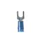 Panduit Fork Terminal, #6 Stud Size, 14 AWG, 600 V, Nylon Insulated, Blue, Crimp Termination Only, 100 PK PN14-6F-C - alternate 2
