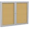 Ghent Enclosed Cork Bulletin Board 36x48", 2 Door PA23648K - alternate 3