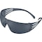 3M SecureFit 200, Safety Glasses, Anti-Fog & Anti-Scratch, Gray Lens, Gray Frame, Frameless SF202AFP - alternate 5