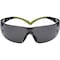 3M SecureFit 400, Safety Glasses, Anti-Fog & Anti-Scratch, Gray Lens, Black Frame, Frameless SF402AF - alternate 3