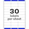 Avery Dennison Easy Peel Address Labels 1" x 2-5/8", 250 Sheets, 7500/Box 5960 - alternate 2