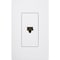 Lutron Lutron Satin Colors 1 Socket Telephone Faceplate - RJ-12 Phone - Snow SC-PJ-SW - alternate 1