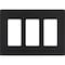Lutron Designer Wall Plates, Number of Gangs: 3 Satin Finish, Midnight SC-3-MN - alternate 1