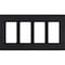 Lutron Designer Wall Plates, Number of Gangs: 4 Satin Finish, Midnight SC-4-MN - alternate 1