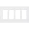 Lutron Designer Wall Plates, Number of Gangs: 4 Satin Finish, Snow SC-4-SW - alternate 1