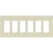 Lutron Designer Wall Plates, Number of Gangs: 6 Satin Finish, Snow SC-6-SW - alternate 1