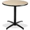 Kfi Round KFI 30in Natural Round Breakroom Table with Arched X Base, 29 W, 30 L, 29 H T30RD-B2115-NA - alternate 1