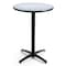 Kfi Round KFI 30" Round Bar Height Breakroom Table, Grey Nebula Finish, Arched X-Base, 30 L, 42 W, 42 H T30RD-B2115-38-GYN - alternate 1