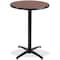 Kfi Round KFI 36in Dark Mahogany Breakroom Table with Arched X Base, HPL Top, Mahogany T36RD-B2125-38-MH - alternate 1