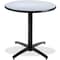 Kfi Round KFI 36in Grey Nebula Breakroom Table with Arched X Base, 29 W, 36 L, 29 H, Laminate, Grey T36RD-B2125-GYN - alternate 1