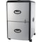 Storex 19" W 2 Drawer Vertical File Cabinet, Black/Silver, Letter 61352U01C - alternate 2