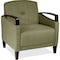 Ave 6 Collection: Main Street Chair, Wood Back, 30 in W 29-1/2" L 32" H, Fabric Seat MST51-S22 - alternate 1