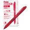 Pentel Retractable Roller Ball Pen, Medium 0.7 mm, Red PK12 PENBL107B - alternate 2
