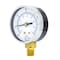 Pic Gauges Air Gauge, 2-1/2", 30/0/100psi, 1/4", 2 1/2 in Dial, 1/4 in NPT Male Lower Location 101D-254CE - alternate 1