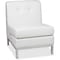 Ave 6 Collection: Wall Street Chair, White Back, 23 in W 28" L 31" H, Armless, Leather Seat WST51N-W32 - alternate 1