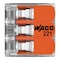 Wago Push-In Wire Connector, 12 AWG Max, 3 Port, Orange, Polycarbonate Insulation, 600 V, 32 A 221-413 - alternate 4