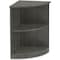 Mayline Round Corner Bookcase, Medina Qrtr, GryStl MVBQ2LGS - alternate 1