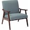 Ave 6 Collection: Davis Arm Chair, Wood Back, 26-1/2 in W 28-1/2" L 32-1/4" H, Fixed Arms, Fabric Seat DVS51-K21 - alternate 1