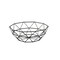 Tablecraft Round Delta Series Wire Basket, Black, 10 10464 - alternate 1