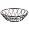 Tablecraft Round Serving Basket, Blk Metal, 8x8x2.5 10535 - alternate 1