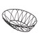 Tablecraft Oval Serving Basket, Black Metal, 9x6x2.5 10536 - alternate 6