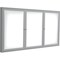 Ghent 3-Door Enclosed Whiteboard 36"x72", Aluminum Frame, Satin PA33672M-M1 - alternate 1