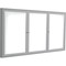 Ghent 3-Door Enclosed Whiteboard 48"x96", Aluminum Frame, Satin PA34896M-M1 - alternate 1