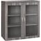 Mayline Glass Display Cabinet, Aberdeen, Gray Stl AGDCLGS - alternate 1