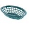 Tablecraft Oval Side Order Bskt, Grn, 8"X5.4"X2", PK12 1071FG - alternate 1