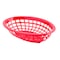Tablecraft Oval Side Order Bskt, 8"X5.4"X2", Red, PK12 1071R - alternate 1