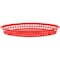Tablecraft Texas, Platter Basket, Oval, Plstc, Red, PK12 1086R - alternate 1