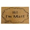 Rubber-Cal "Hi I'm Mat" Coir Doormat Funny Doormats, 18 x 30-Inch 10-106-039 - alternate 1