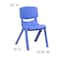 Flash Furniture Blue Plastic Stackable School Chair with 12" Seat Height, PK10 10-YU-YCX-001-BLUE-GG - alternate 7