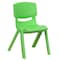 Flash Furniture Green Plastic Stackable School Chair with 12" Seat Height, PK10 10-YU-YCX-001-GREEN-GG - alternate 7