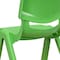 Flash Furniture Green Plastic Stackable School Chair with 12" Seat Height, PK10 10-YU-YCX-001-GREEN-GG - alternate 3
