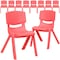 Flash Furniture Red Plastic Stackable School Chair with 12" Seat Height, PK10 10-YU-YCX-001-RED-GG - alternate 1