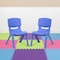 Flash Furniture Blue Plastic Stackable School Chair with 10.5" Seat Height, PK10 10-YU-YCX-003-BLUE-GG - alternate 1