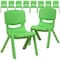 Flash Furniture Green Plastic Stackable School Chair with 10.5" Seat Height, PK10 10-YU-YCX-003-GREEN-GG - alternate 9