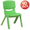 Flash Furniture Green Plastic Stackable School Chair with 10.5" Seat Height, PK10 10-YU-YCX-003-GREEN-GG - alternate 2