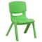 Flash Furniture Green Plastic Stackable School Chair with 10.5" Seat Height, PK10 10-YU-YCX-003-GREEN-GG - alternate 4