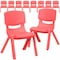 Flash Furniture Red Plastic Stackable School Chair with 10.5" Seat Height, PK10 10-YU-YCX-003-RED-GG - alternate 5