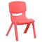 Flash Furniture Red Plastic Stackable School Chair with 10.5" Seat Height, PK10 10-YU-YCX-003-RED-GG - alternate 6