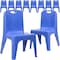 Flash Furniture Blue Plastic Stack Chair, PK10 10-YU-YCX-011-BLUE-GG - alternate 1